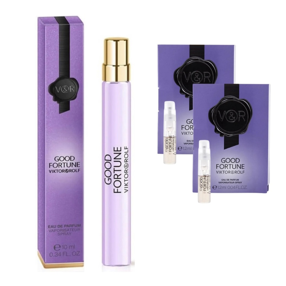 VIKTOR & ROLF Good Fortune Eau de Parfum - .33 fl oz + 2 Samples - .04 fl oz NIB